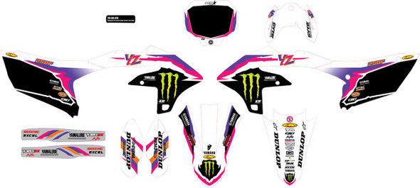 D'Cor Visuals - 20-50-415 - Graphic Kit - '93 Monster Enenrgy YZ Retro - YZ 250 F