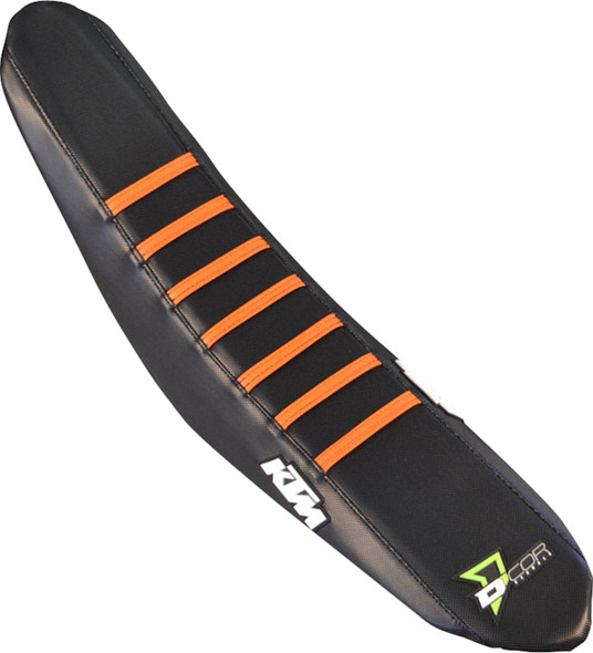 D'Cor Visuals - 30-30-310 - Seat Cover - Black/Orange - SXF '23-'26