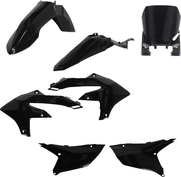 Cycra - 1CYC-9435-12 - 5 Piece Replica Body Kit - Black - YZ 250/450 F/FX