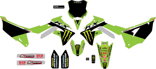 D'Cor Visuals - 20-20-663 - Graphic Kit - '23 Monster Energy - KX 250/F