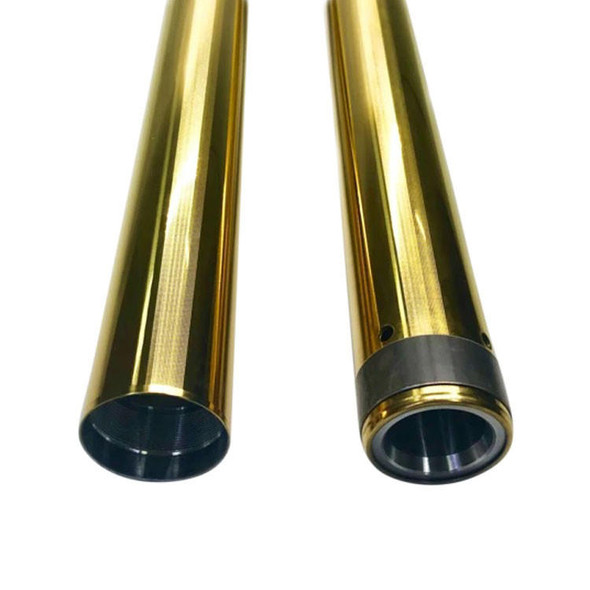  Pro-One - 49MM Gold Titanium Nitrite Fork Tubes - Standard 22.87" fits '14-'20 Touring Models 