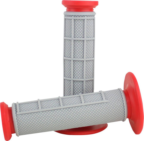 Driven Racing - D535-RD - Pro Waffle Grips - Red/Gray