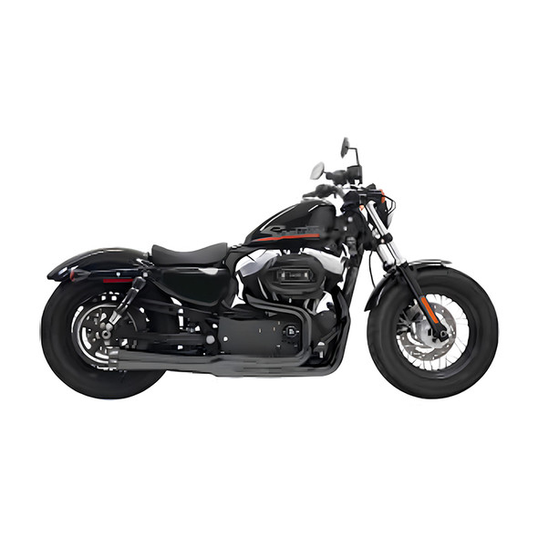 Bassani Exhaust - Road Rage II Mega Power 2-Into-1 Short Exhaust System fits '04-'13 XL Models W/ Mid or Fwd Controls