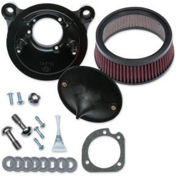 S&S Cycle S&S - Super Stock Stealth Air Cleaner Kit fits '01-'17 Twin Cam EFI Models - Cable Throttle 