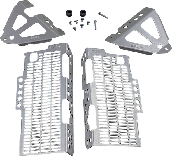 Devol - 0101-1303 - Radiator Guards - Brushed Aluminum - Honda