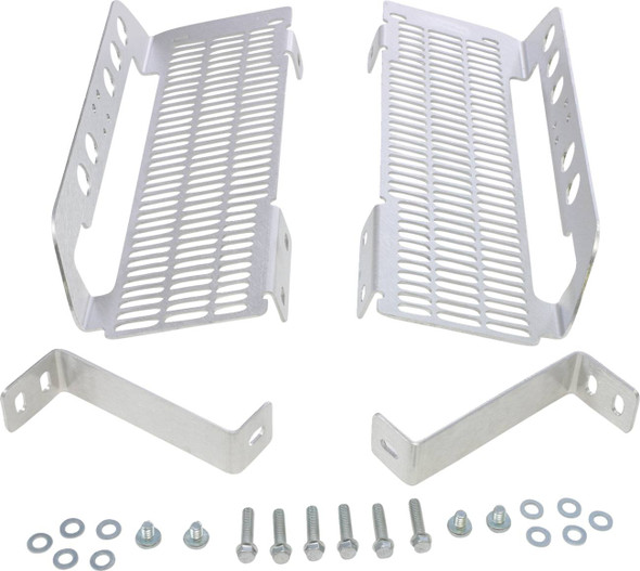 Devol - 0101-1105 - Radiator Guards - Brushed Aluminum - Honda