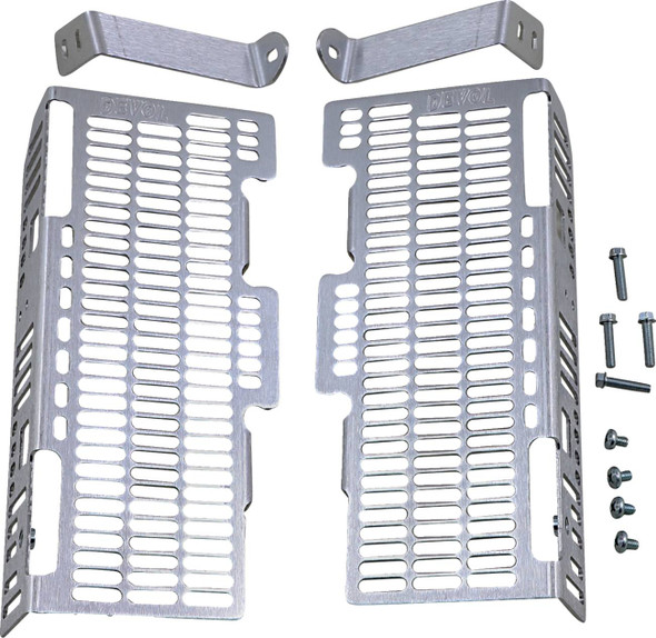 Devol - 0101-4505 - Radiator Guards - Brushed Aluminum - Suzuki