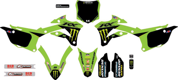 D'Cor Visuals - 20-20-121 - Graphic Kit - '21 Monster Energy - KX 85/100