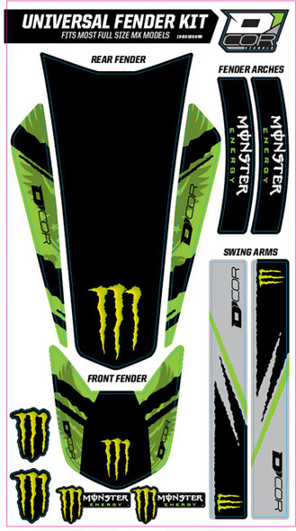 D'Cor Visuals - 15-20-101 - Universal Trim Kit - Green Monster