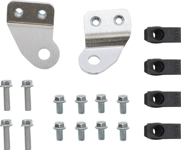 Devol - 0101-5507 - Radiator Guards - Brushed Aluminum - Yamaha