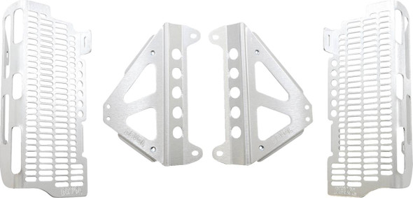 Devol - 0101-5507 - Radiator Guards - Brushed Aluminum - Yamaha