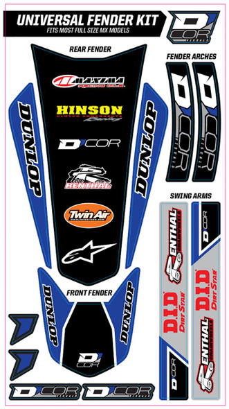 D'Cor Visuals - 15-50-100 - Universal Trim Kit - Blue