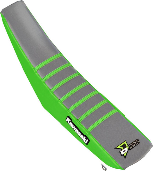 D'Cor Visuals - 30-20-458 - Seat Cover - Green/Gray - KX250F/450F '12-'16