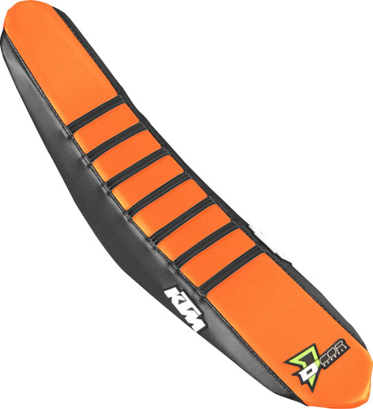 D'Cor Visuals - 30-30-302 - Seat Cover - Black/Orange - SX/F '18-'22