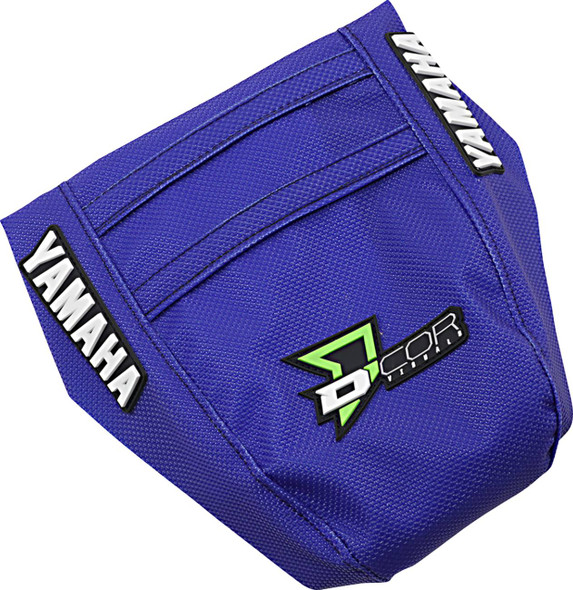D'Cor Visuals - 30-50-132 - Seat Cover - Black/Green/Blue - YZ '02-'21
