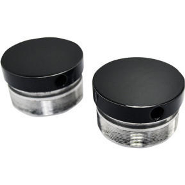 小物 foke LA Choppers Flush-Mount Fork Caps for Harley Dyna 91-05, FXR