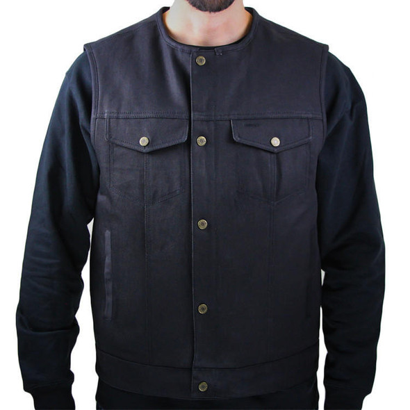 Deadbeat Customs 14 Oz. Signature Denim Vest - Collarless