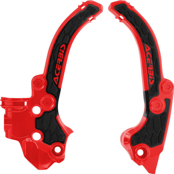 Acerbis - 2985911018 - X-Grip Frame Guards - Black/Red - SX50 | TC50 | MC50