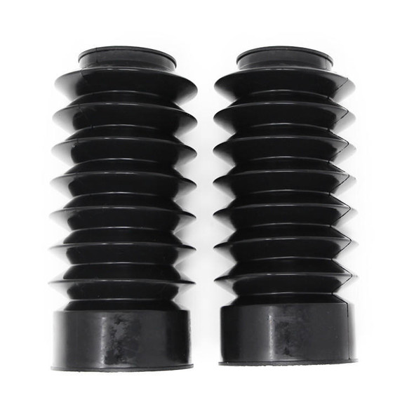 Deadbeat Customs - Black Rubber 49MM Short Harley Fork Boot Gaitors