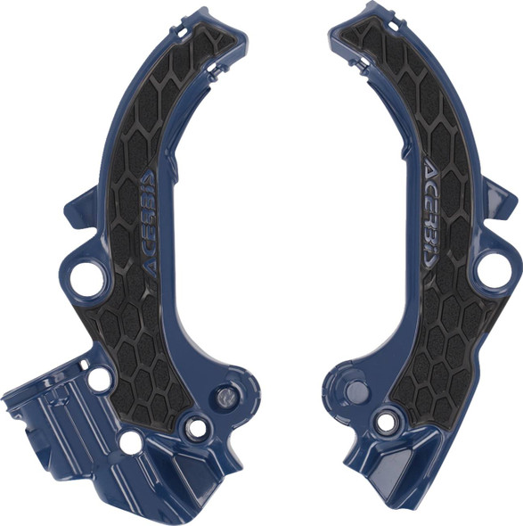 Acerbis - 2985891034 - X-Grip Frame Guards - Black/Blue - SX65 | TC65 | MC65