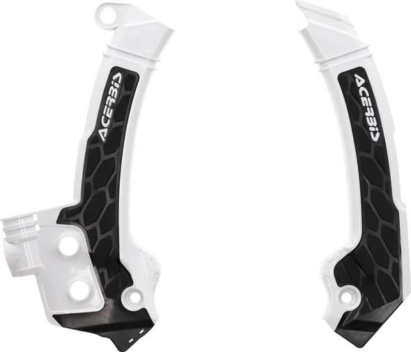 Acerbis - 2979601007 - X-Grip Frame Guards - Black/White - Husqvarna