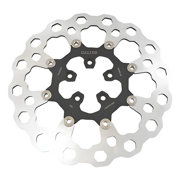 Galfer - 11.5" Cubiq® Full-Floating W/ Black Carrier Front Brake Rotor fits '00-'14 Big Twin, '00-'13 Sportster Models (See Desc.)