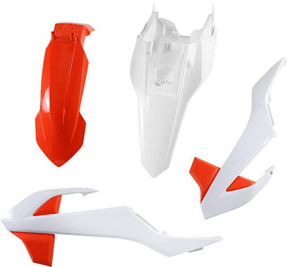 Acerbis - 2449626812 - Standard Body Kit - '20-'21 KTM Orange/White - SX65 | MC65 '16-'23