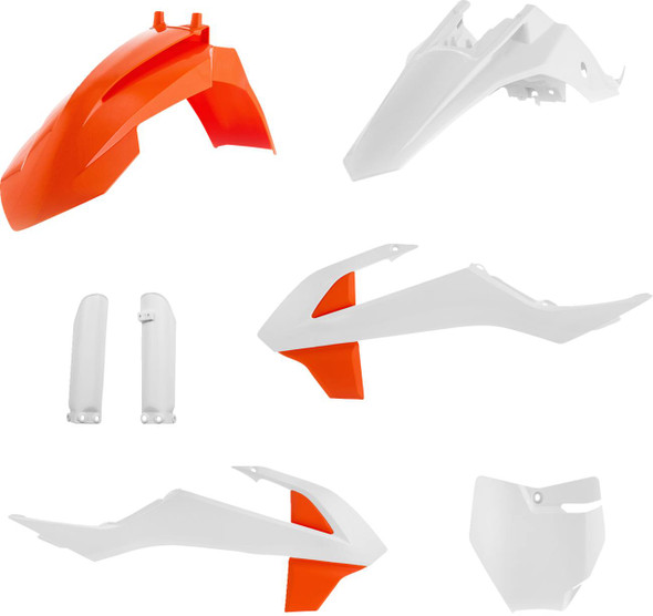 Acerbis - 2791527705 - Full Body Kit - '23 OEM White/Orange - KTM | Gas Gas - SX/MC '19-'23
