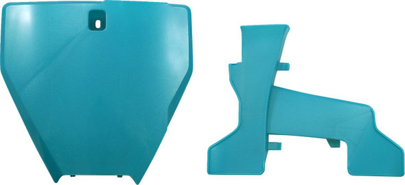 Acerbis - 2726577441 - Front Number Plate - Teal/Metallic