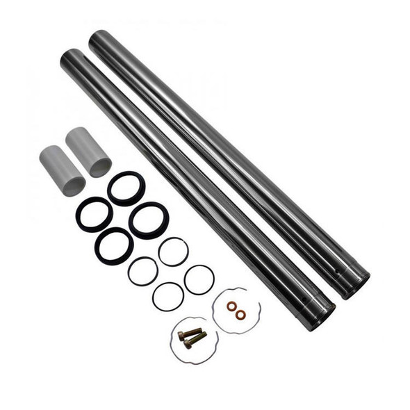 Moto Iron - +2" Length 49MM Chrome Fork Tubes fits '06-'17 Dyna Models