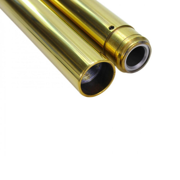 Moto Iron - +2" Length 41MM Gold Titanium Nitride Coated Fork Tubes (See Desc.)