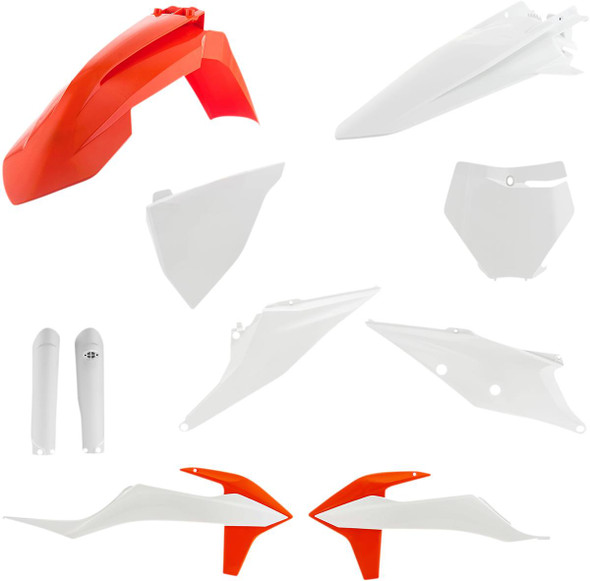 Acerbis - 2726497118 - Full Body Kit - '21 OEM White/Orange - KTM - SX/XC '19-'22