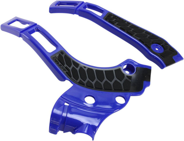 Acerbis - 2464741034 - X-Grip Frame Guards - Blue/Black - YZ 125/250/X