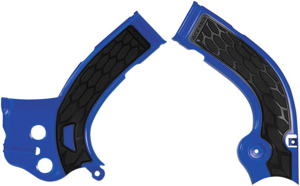 Acerbis - 2374261034 - X-Grip Frame Guards - Blue/Black - YZ 250/450 F