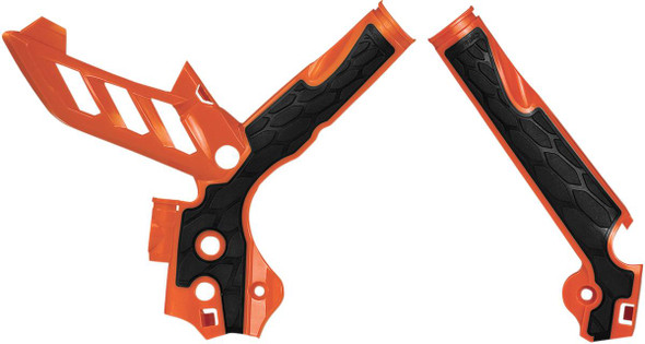 Acerbis - 2374251008 - X-Grip Frame Guards - Orange/Black - KTM