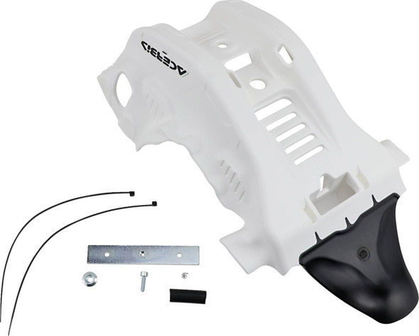 Acerbis - 2736361035 - Skid Plate - White/Black - Gas Gas | Husqvarna | KTM