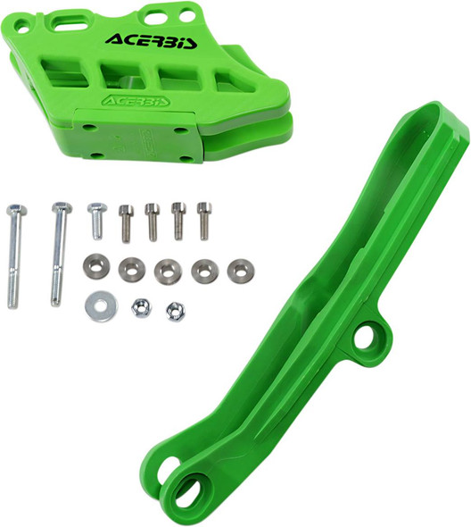 Acerbis - 2734950006 - Chain Guide 2.0 and Slider Kit - Green - Kawasaki