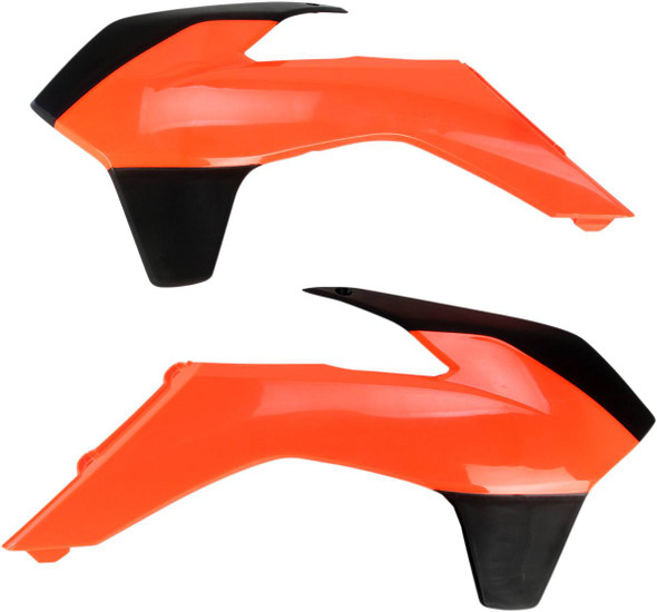 Acerbis - 2314254617 - Radiator Shrouds - Fluorescent Orange/Black