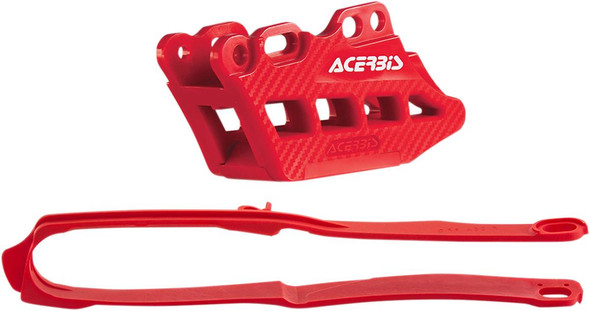 Acerbis - 2666240004 - Chain Guide and Slider Kit - Honda CRF250R/CRF450R/RX - Red