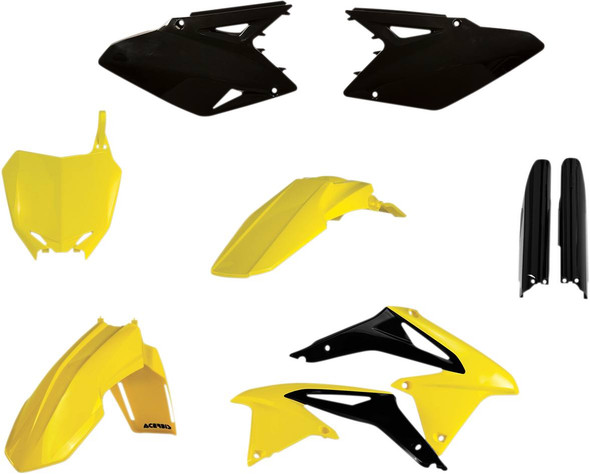 Acerbis - 2198045569 - Full Body Kit - '17 OEM Yellow/Black - Suzuki - RMZ '08-'17