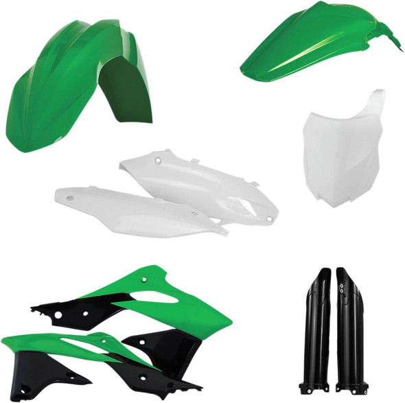 Acerbis - 2314185135 - Full Body Kit - '16 OEM Green/White/Black - Kawasaki - KX '13-'16