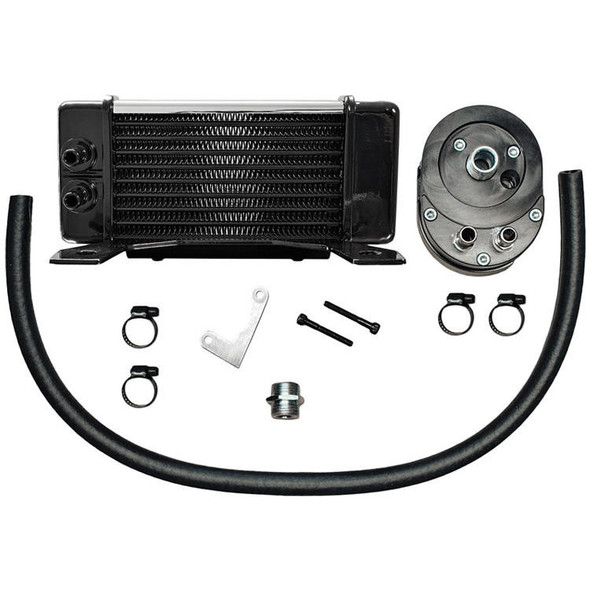 Jagg - Low Mount 10-Row Horizontal Oil Cooler fits '84-'08 Touring Models