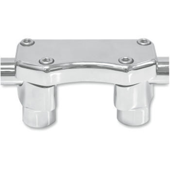 Drag Specialties Handlebar Riser/Top Clamp Kits for 1" Diameter Clamping Area - 1-1/2" Rise Chrome