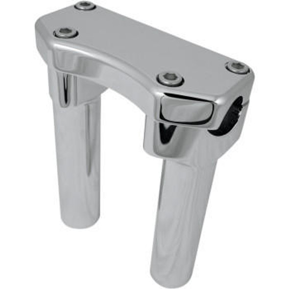 Drag Specialties Handlebar Riser/Top Clamp Kits for 1" Diameter Clamping Area - 6" Rise Chrome