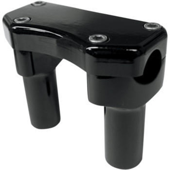  Drag Specialties Handlebar Riser/Top Clamp Kits for 1" Diameter Clamping Area - 3" Rise Gloss Black 