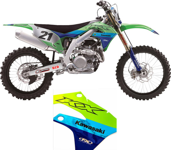 Factory Effex - 27-51102 - Candy Chrome Series Trim Graphics Kit - Kawasaki - KX 250F