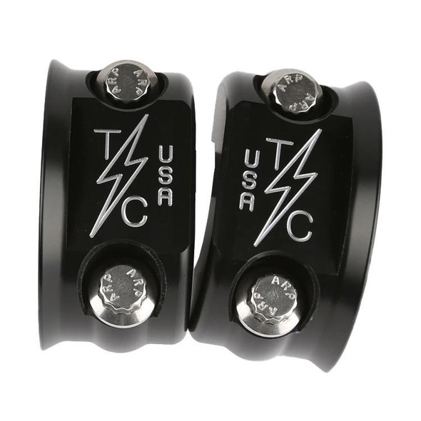 Thrashin Supply - Twice-Cut Clutch/Brake Perch Clamps fits '99 & Up Touring , '00 & Up Softails, '99-'17 Dyna & '96-'03 XL Models