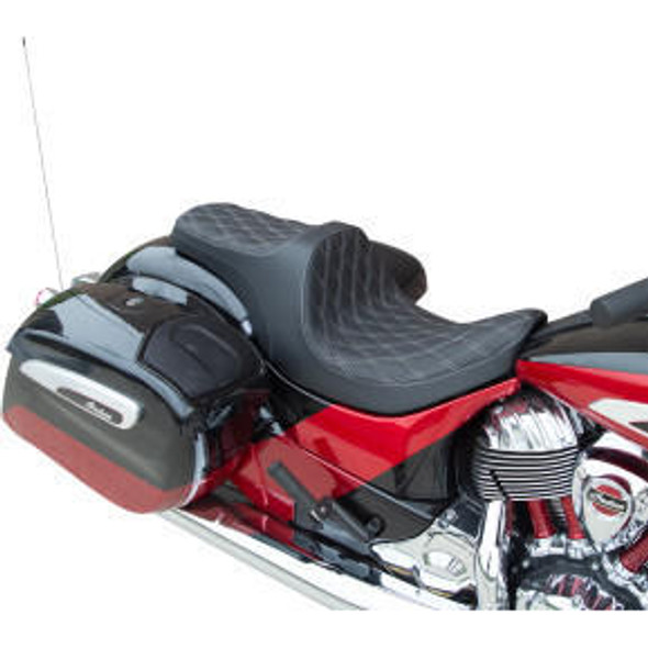  Drag Specialties - Predator III Double-Diamond Stitched Seats W/ Forward Positioning - fits Indian 