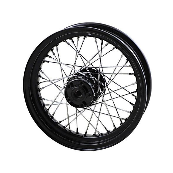 Drag Specialties - Gloss Black Laced Rear Wheel Repl. OEM #40975-86A - 16" x 3"