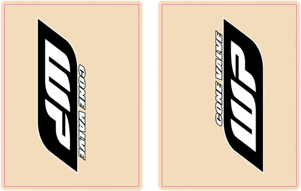 Flu Designs Inc. - 01019 - Upper Fork Decal - WP - White/Black